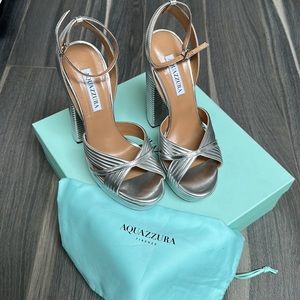 Aquazzura Sundance plateau silver